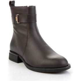 Resim Kahve Hakiki Deri Kadın Bot & Bootie K02724560303 Kahve 