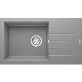 Resim Real Stone Real Stone P010 Assos 76 XL Gri Granit Mutfak Eviyesi 76 x 43.5 CM 