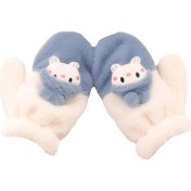 Resim Peluş Eldivenler Bebek Model Eldivenler Kış Eldivenleri Küresel Vana Karikatür Kabarık El Koruyucu Sıcak Eldivenler Anahtarlık Düdük Kış El Koruyucu Rüzgar Geçirmez 