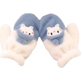 Resim Peluş Eldivenler Bebek Model Eldivenler Kış Eldivenleri Küresel Vana Karikatür Kabarık El Koruyucu Sıcak Eldivenler Anahtarlık Düdük Kış El Koruyucu Rüzgar Geçirmez 
