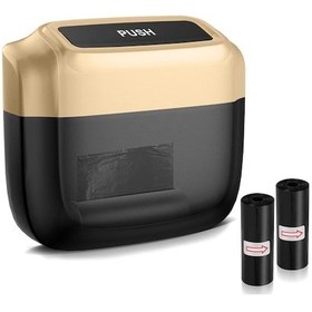Resim Dashanshop Golden Evrensel Araç Çöp Kutusu 2 Rulo Çöp Poşetli Kapı Askılı Araç Saklama Kutusu 