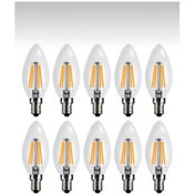 Resim Edison 10 Adet Gün Işığı Renk Düz Buji Ampul E14 Duy 