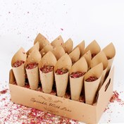 Resim 1 Set Düğün Kağıt Koni Kutusu, Kağıt Düğün Konfeti Koni Tabak, Kağıt Konfeti Kutusu, Rustik Düğün Dekorasyonu DIY Stand, Düğün Doğum Günü Malzemeleri, Parti Hediyeleri, Masa Dekoru, Yılbaşı Dekoru, Parti Dekoru Malzemeleri 