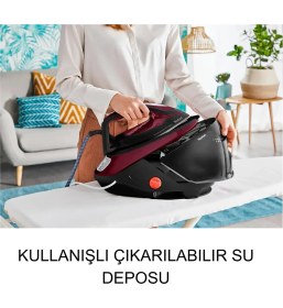 Resim Tefal Express Protect 2600 W Buhar Kazanlı Ütü Siyah/mor 