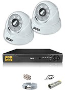 Resim Hard Disksiz 2 Kameralı 5mp Sony Lensli 1080p Fullhd Güvenlik Kamerası Sistemi D-2028HD-SET2-NOHDD IDS