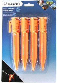Resim Madfox Led Işıklı Çadır Kazığı 15cm 4pcs Turuncu 