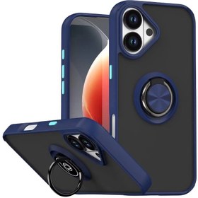Resim artlab Art Apple İphone 17 Montreal Yüzüklü Silikon Kapak - Lacivert Lab 