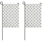 Resim Noel Desenli 2 Li Bahçe Bayrağı Seti, Çift Taraflı 12x33 İnç Açık Alan İçin 12+ 