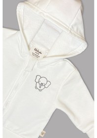 Resim Bebek/cocuk Nakış Detaylı Fermuarlı Sweatshirt Gri 