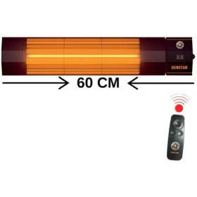 Resim Sunstar Halojen Soba Infrared Isıtıcı Kumandalı 1800W 