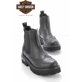Resim Harley Davidson Black Deri Kadın Bot & Bootie HD0777057203 