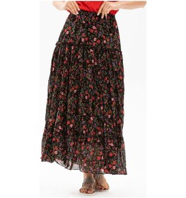 Resim Buse Vual Uzun Etek Tomurcuk Desen Siyah 6162-siyah Siyah 