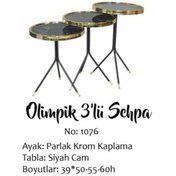Resim Brc Olimpik Zigon Siyah Mermer Desen Metal Transmisyon Çelik Gold 