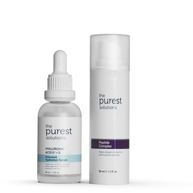 Resim The purest solutions yoğun nemlendirme kırışıklık önlemeye ve onarmaya yardımcı bakım seti 