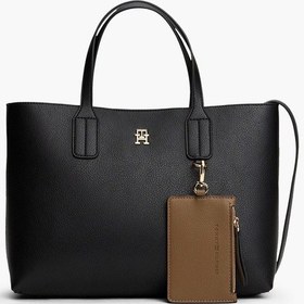 Resim Tommy Hilfiger Th Icon Mını Tote Kadın Siyah Çanta - Aw0aw18233 