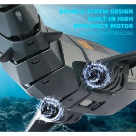 Resim Ceymstech USB Şarj Edilebilir Kumandalı Çift Motorlu Suda Yüzebilen Mini Köpek Balığı Oyuncak 