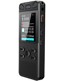 Resim Vandlion V71 Dijital Ses Kaydedici Wav 3072kbps Kayıt Sesle Etkinleştirilen Mp3 Black 16gb 