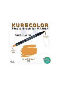 Resim Zig Kurecolor Fine & Brush For Manga Çizim Kalemi 793 Light Brown 