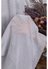 Resim Evrim Gri 1/2.5 Normal Pileli Ütü İstemez Kırışmaz Yeni Sezon Salon Oda Tül Perdesi Gri 