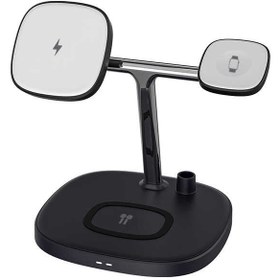 Resim Wiwu Power Air M8 4 in 1 Mıknatıslı Kablosuz Şarj Standı - Siyah 