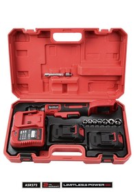 Resim Assur ASR272 21V Akülü Darbeli Cırcır Kolu 3/8" Profesyonel Somun Sıkma Sökme Kırmızı 