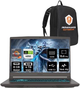 Resim MSI Thin A15 R5 7535HS 8GB 4TB SSD RTX4050\u002F6GB 15.6\ FHD 144HZ FDOS B7VE-076XTR & PER4 ÇANTA 