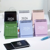 Resim 2026 Mini Masa Takvimi - Kalın Kağıtlı Aylık Planlayıcı, İkiz Tel Bağlama & Stickerlar, Canlı Renkler (Pembe, Mavi, Yeşil, Siyah) Ev Ofis Okul için, 2026-2027 için Kolay Çevirme Tasarımı, Aylık Planlayıcı Düzenleyici, Okul Organizasyonu, Modern Estetik, Dayanıklı Kağıt Malzeme 