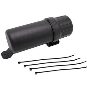 Resim Motosiklet İçin Evrensel Su Geçirmez Depolama Tüpü - 125mm Siyah, Eldiven/yağmurluk Araç Gereçleri İçin, Off-road Tamiri Ve Belge Saklama 