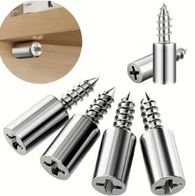 Resim Home 6 Adet Raf Destek Pimi Seti - Ağır Hizmet Tipi - Paslanmaz Çelik, Dayanıklı Ve Kolay Montaj 