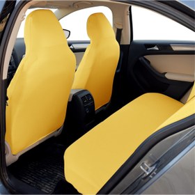 Resim carlone Sarı Servis Kılıfı Düz Renk Fit Kesim Likralı Ürün Terletmez Kumaş 