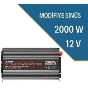 Resim Lexron 2000W-12V Modifiye Inverter 