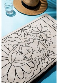 Resim Dijital Baskı Plaj Deniz Havlusu Başak Burcu Desenli Peştamal Hvl0046 Renkli 