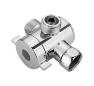 Resim Youtek Abs Krom Kaplama Duş Devirici, 3 Yollu Bağlantı, 1 Giriş 2 Çıkış, Kolay Kurulum 
