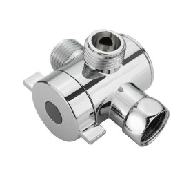 Resim Youtek Abs Krom Kaplama Duş Devirici, 3 Yollu Bağlantı, 1 Giriş 2 Çıkış, Kolay Kurulum 