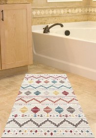 Resim Kaymaz Taban Djt Banyo Halı Yıldız Deri İskandinav F5001 F5001D2-9, Çok Renkli, 80 x 150 