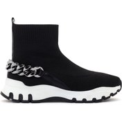 Resim Women's Black Thick Sole High Top Sneaker Derimod