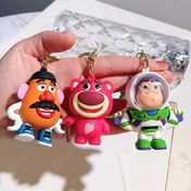 Resim Toy Story Buzz Lightyear Woody Üç Göz Canavar Anahtarlık Çanta Süsü Araba Aksesuarı, Arkadaşlar ve Aile İçin Mükemmel Hediye 