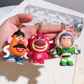 Resim Toy Story Buzz Lightyear Woody Üç Göz Canavar Anahtarlık Çanta Süsü Araba Aksesuarı, Arkadaşlar ve Aile İçin Mükemmel Hediye 