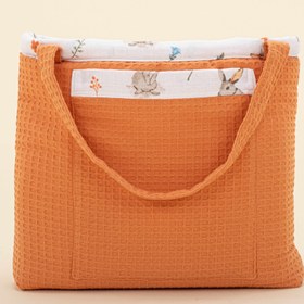 Resim Bebek Bakım Çantası - Turuncu Petek - Kahverengi Tavşan 