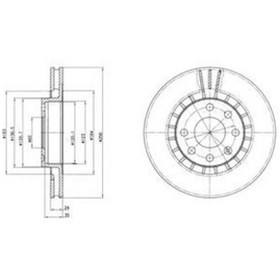 Resim Delphi DELPHI BG2443 FREN DİSKİ ÖN ASTRA F 91- ASTRA F CLASSIC 99- ASTRA 