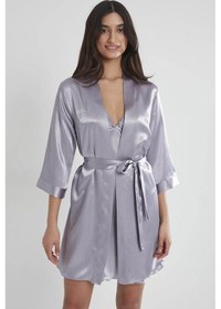 Resim Pierre Cardin Saten Kısa Tek Sabahlık 1010 Royal Royal 