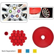 Resim Silikon Bijon Kapağı Ve Jant Koruyucu Mavi Bijon Ölçü 17 