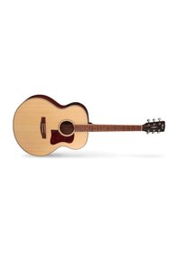 Resim Cort Cj-Medxnatw Elektro Akustik Gitar Kılıflı Jumbo Cutaway 