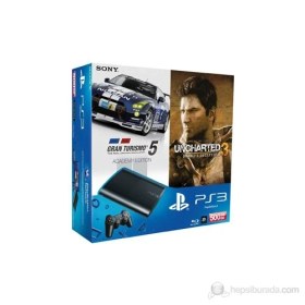 Resim Sony PS3 500 GB GT5 + Uncharted 3 Paket Konsol 