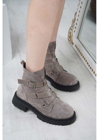 Resim Hakiki Deri Vizon Süet Kadın Kısa Bot 222177202 001 