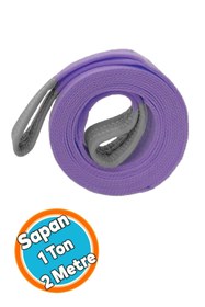 Resim NZB Sapan Polyester Spanzet 1 Ton 2 Metre Mor Sağlam Yük Kaldırma Taşıma İndirme Halat 