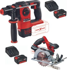 Resim Einhell Herocco 18v Kırıcı Delici Te-cs 18/150 Daire Testere 2x4.0ah Akülü Set 