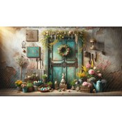 Resim Venspor Rustik Bahar ve Paskalya Temalı Arkaplan 200x150cm Fon Duvar Örtüsü 