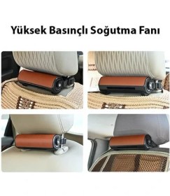 Resim Coofbe Yüksek Basınçlı Ayarlanabilir 3 Modlu Araç Koltuğu Soğutma Fanı Araç Fanı USB Araç Koltuk Soğutucu 