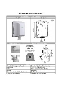 Resim Vialli Og1m Maxi Centerfeed İçten Çekmeli Kağıt Dispenseri Metalik 